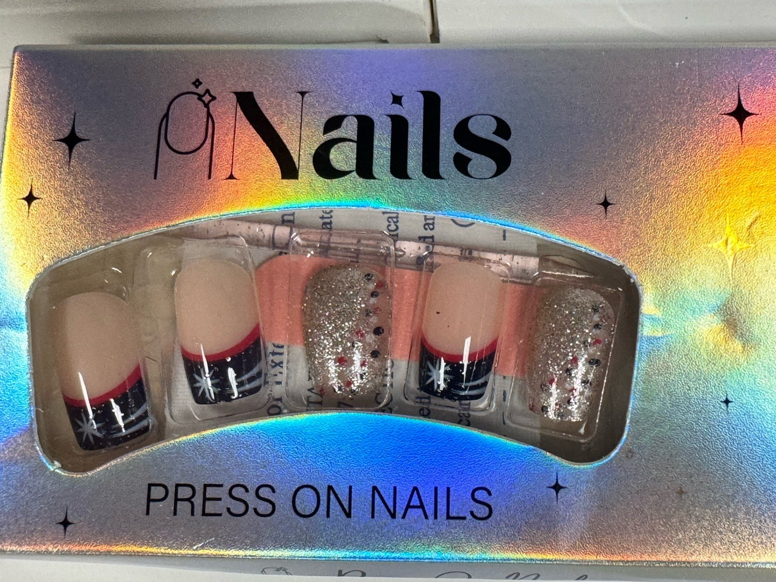 Lot Of 5 Packs Misc PRESS On Nails Press on Manicure 24 Nails ea pkg