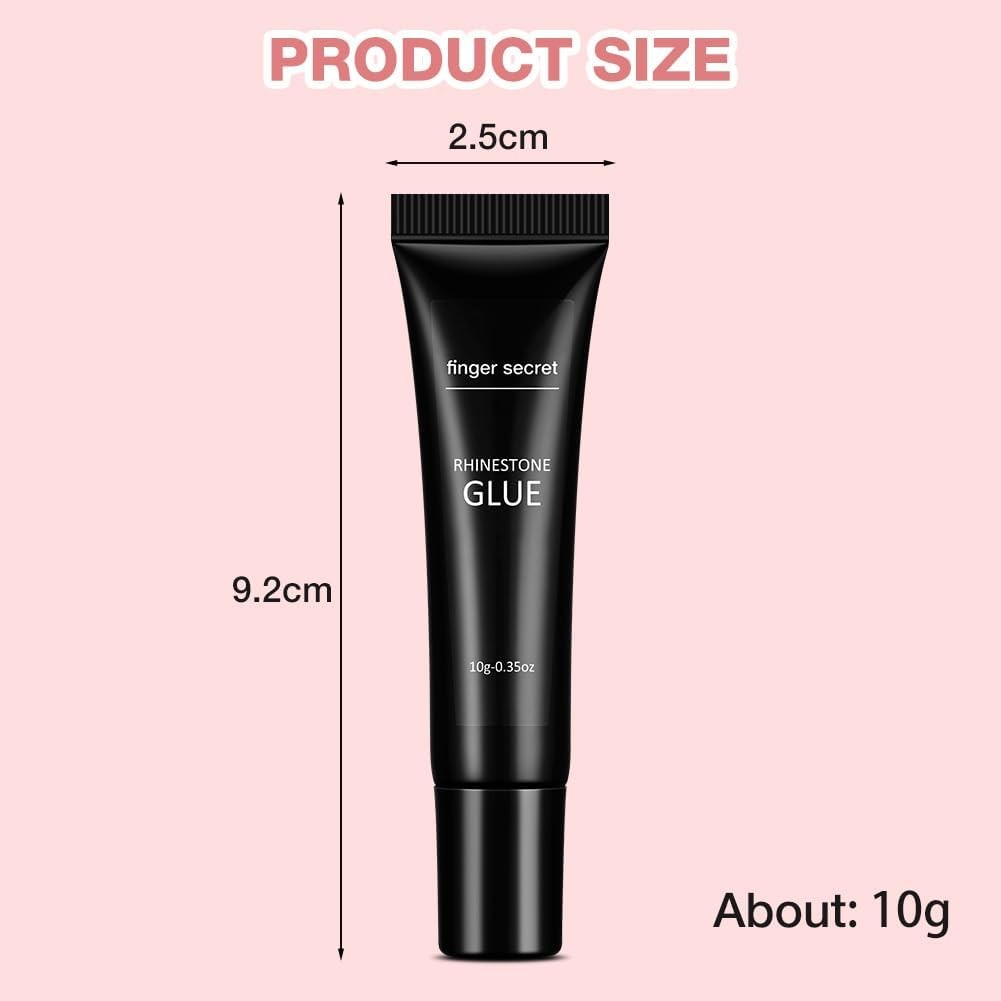 Nail Rhinestone Glue Super Adhesive Gel 10g for Gems and 3D Nail Art, Long Lasti