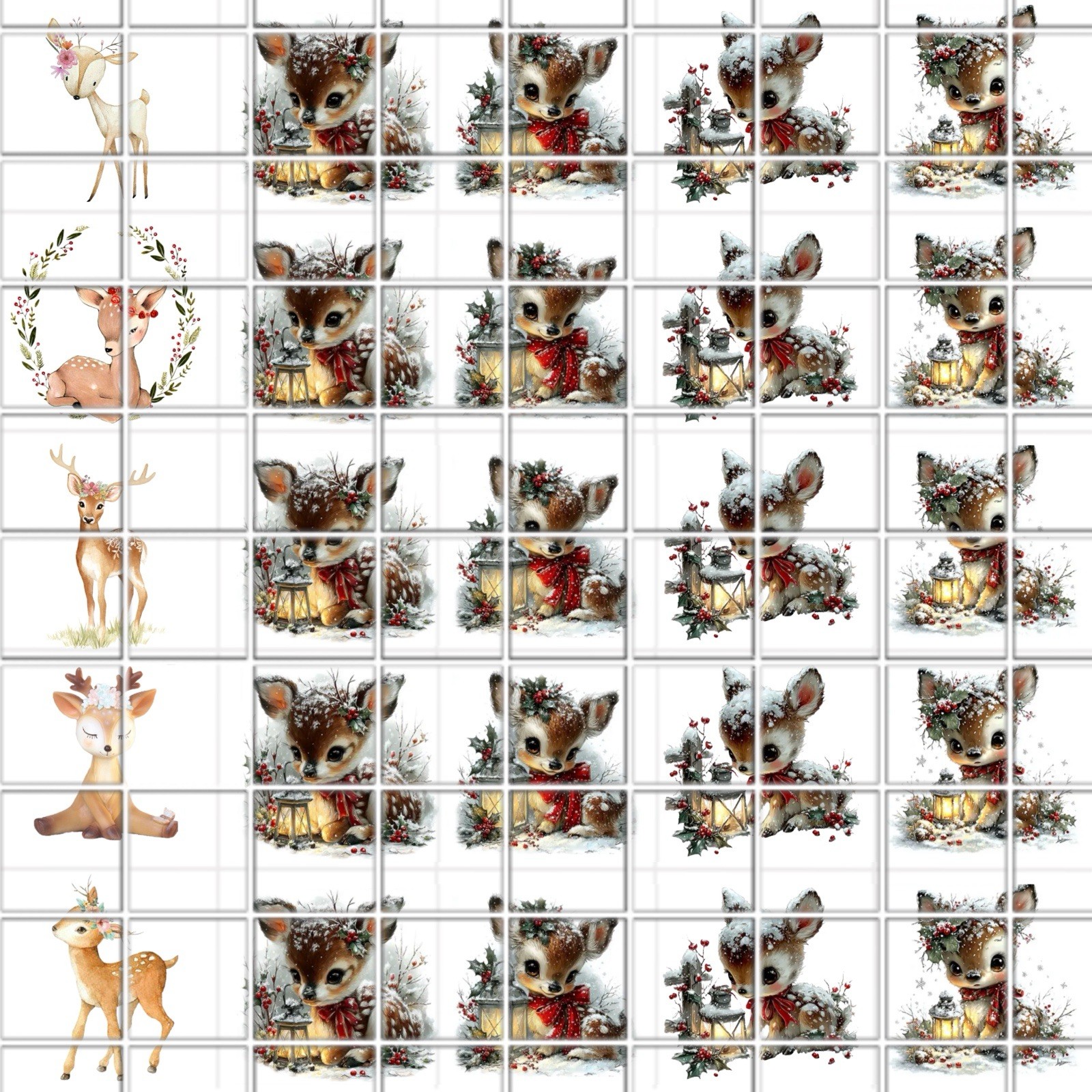 Christmas Deer Waterslide Nail Decals Set Of 50 Instructions & Bonus