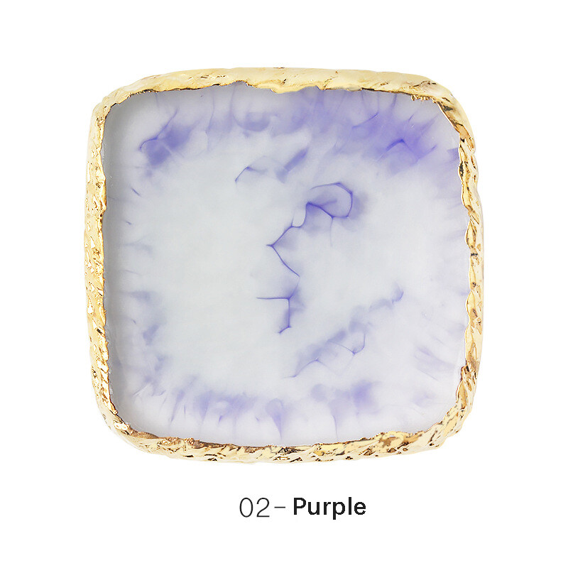 Natural Resin Stone Color Square Palette Gel Polish Display Nail Art Tool CHOOSE