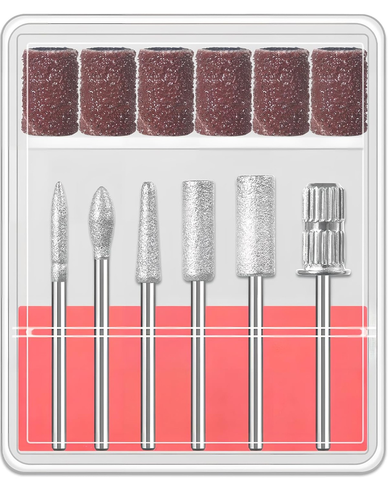 6 Pcs Nail Drill Bits Set,3/32” Professional Nail Bits for Manicure Pedicure