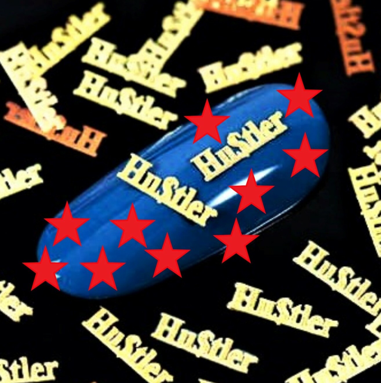 25 GOLD METAL “HUSTLER” NAIL CHARMS NAIL DECALS SMALL GIFT IN BOX FOR WOMEN