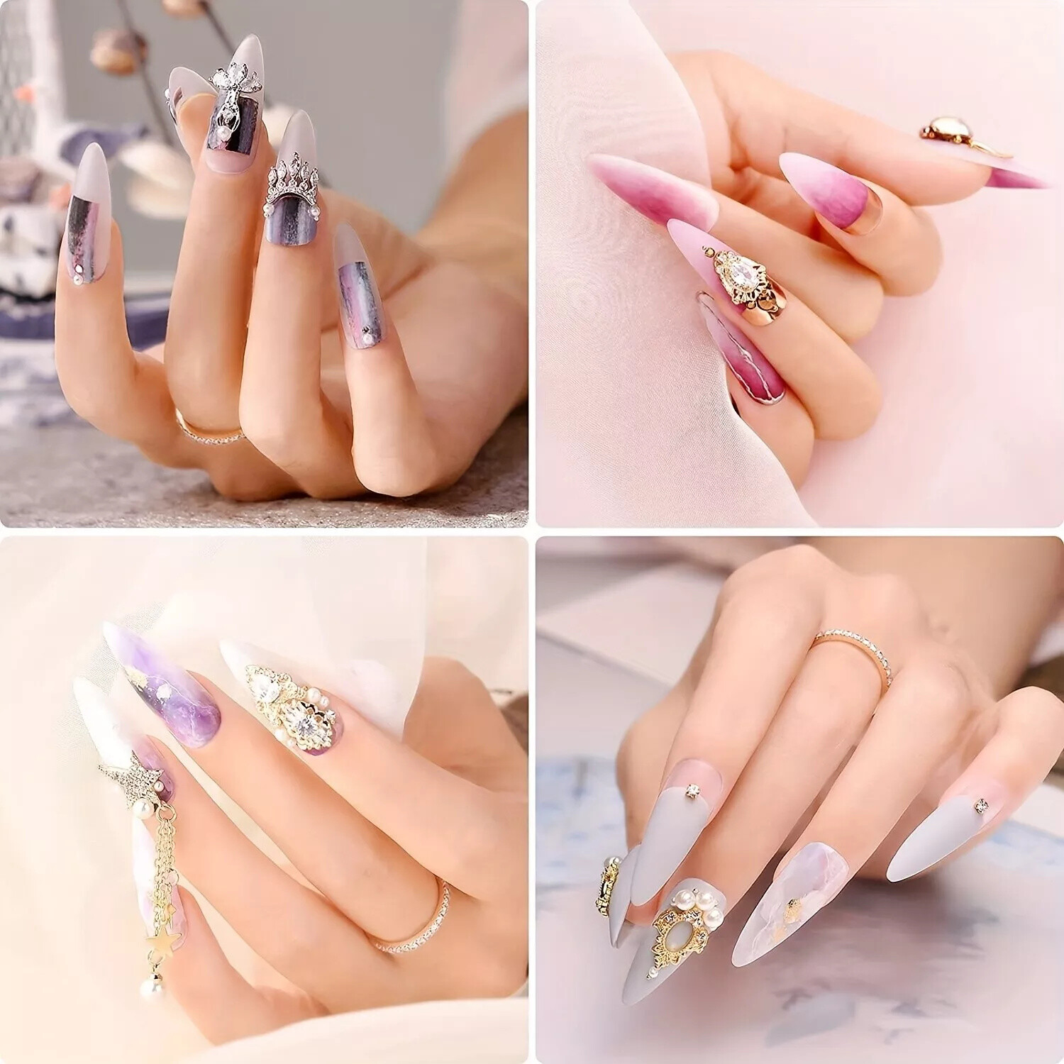 24 Colors Acrylic Nail Powder Set 3D Art Dust UV Gel Manicure Decoration