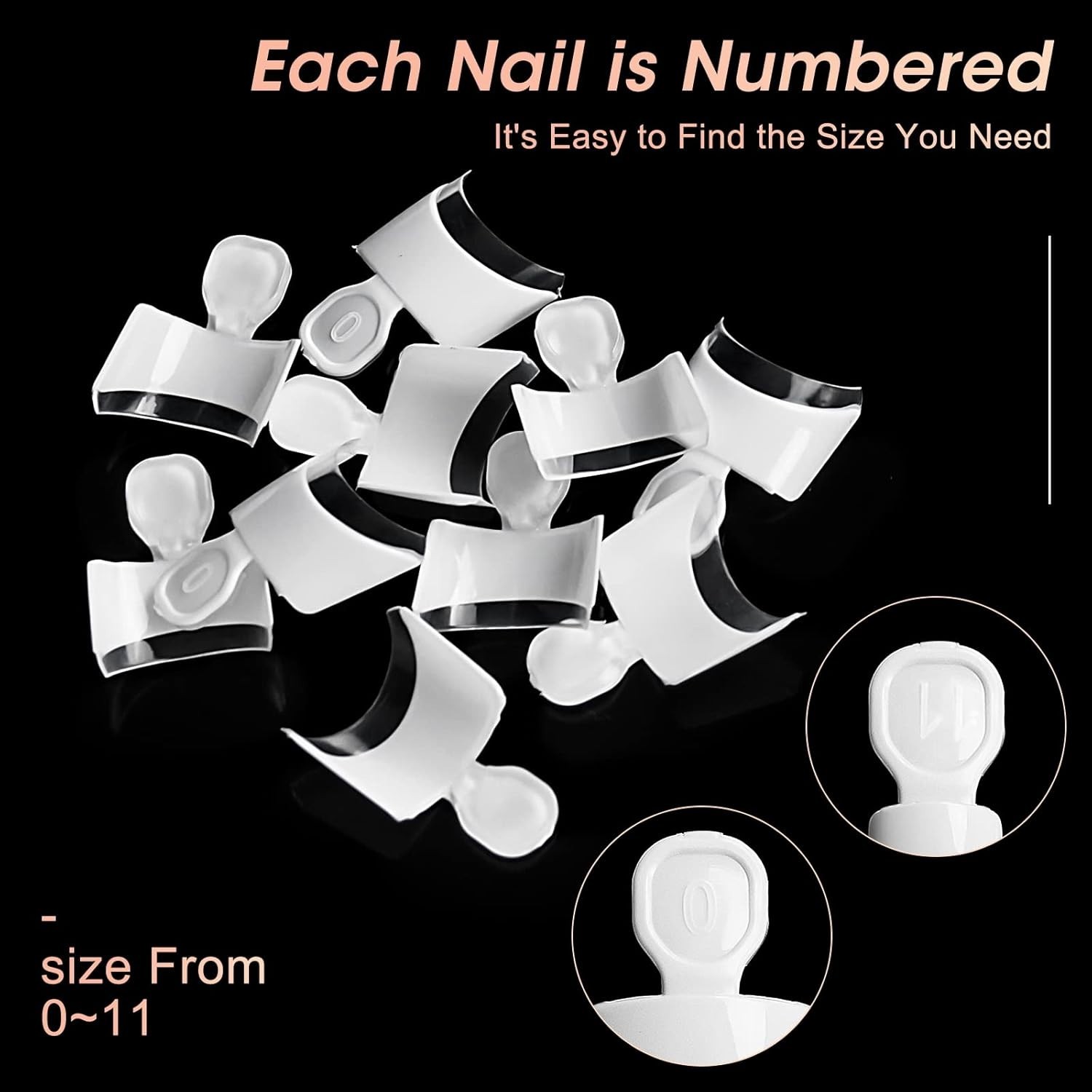 120PCS French Fake Nails Short Square Half Cover Acrylic Nail Tips Box