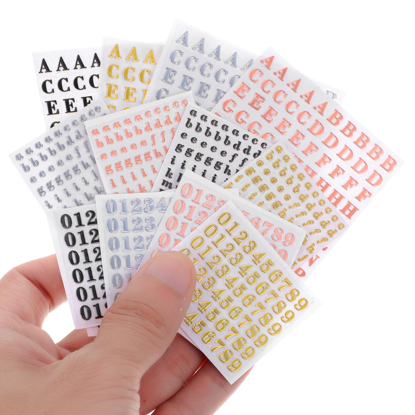 Small Letter Stickers, 0.1-0.2” Mini Alphabet Stickers Self-Adhesive