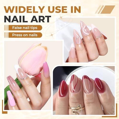 UNA GELLA Quick Drying Super Nail Glue for Press On Nails, Acrylic Nails & Nail