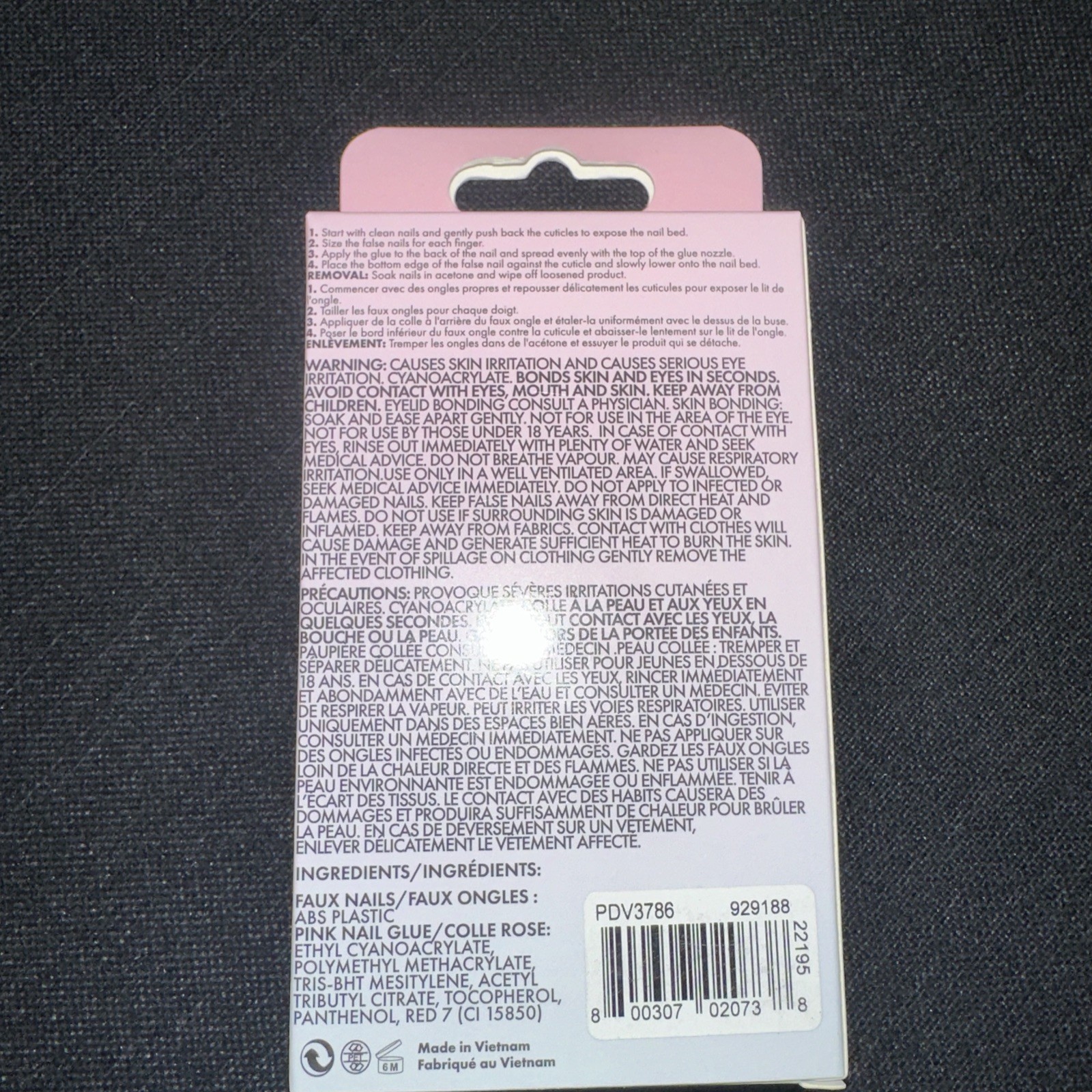 Boy or Girl Faux Nails Set 24ct Gender Reveal Press On with Glue Baby Party