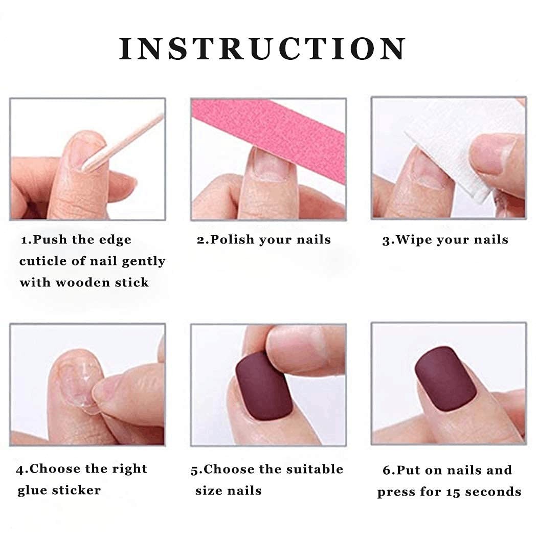 Aksod Ghost Press on Nails Short Glossy 24 Count (Pack of 1), Light Pink