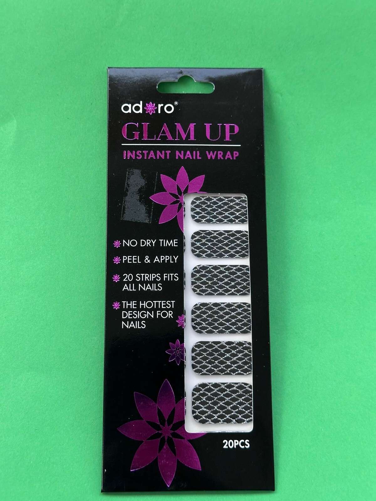 20 Strips In a Pack Instant Nail Wrap, Peel and Apply, Hottest design Brand New.
