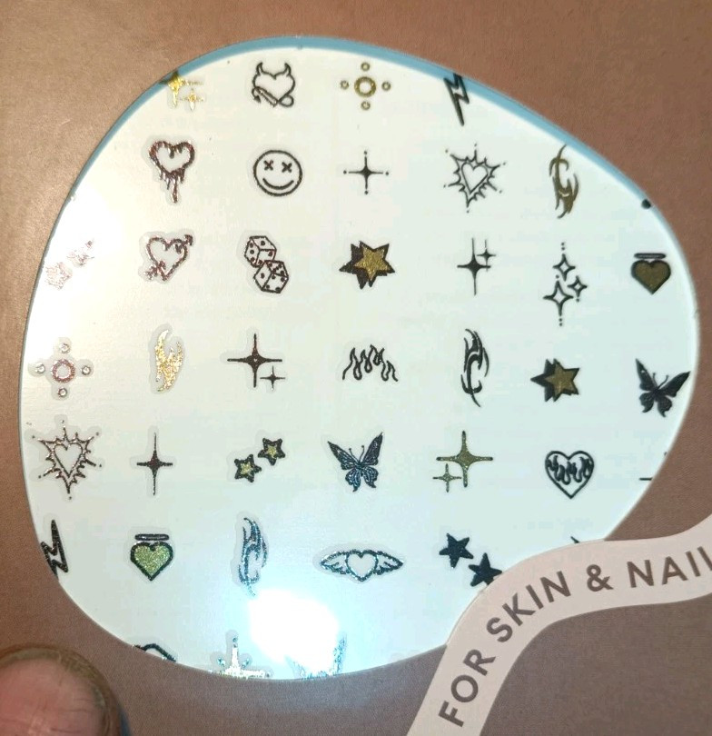 Rebel Nail Gold Metallic Inked By Dani Nail Art Tattoos For Skin & Nails 100 Tat