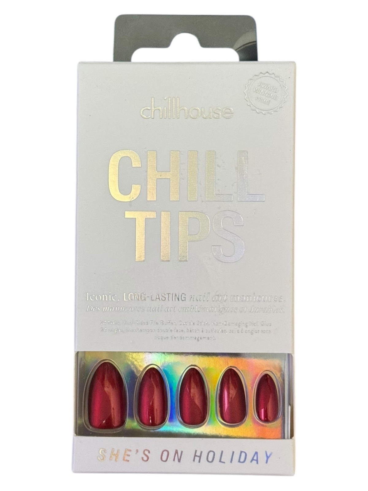 Chillhouse Chill Tips Press On Nails She’s On Holiday Red Imperfect Box