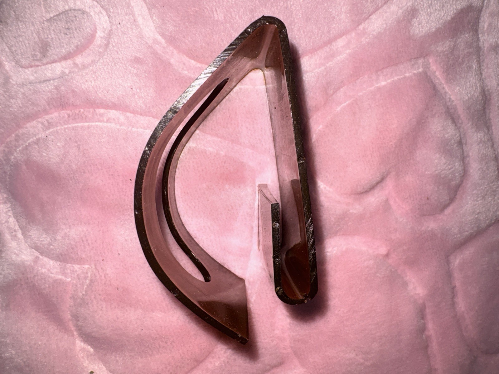 Tilt It 1980 Vintage Fingernail Polish Holder Brown Plastic Made in Hong Kong
