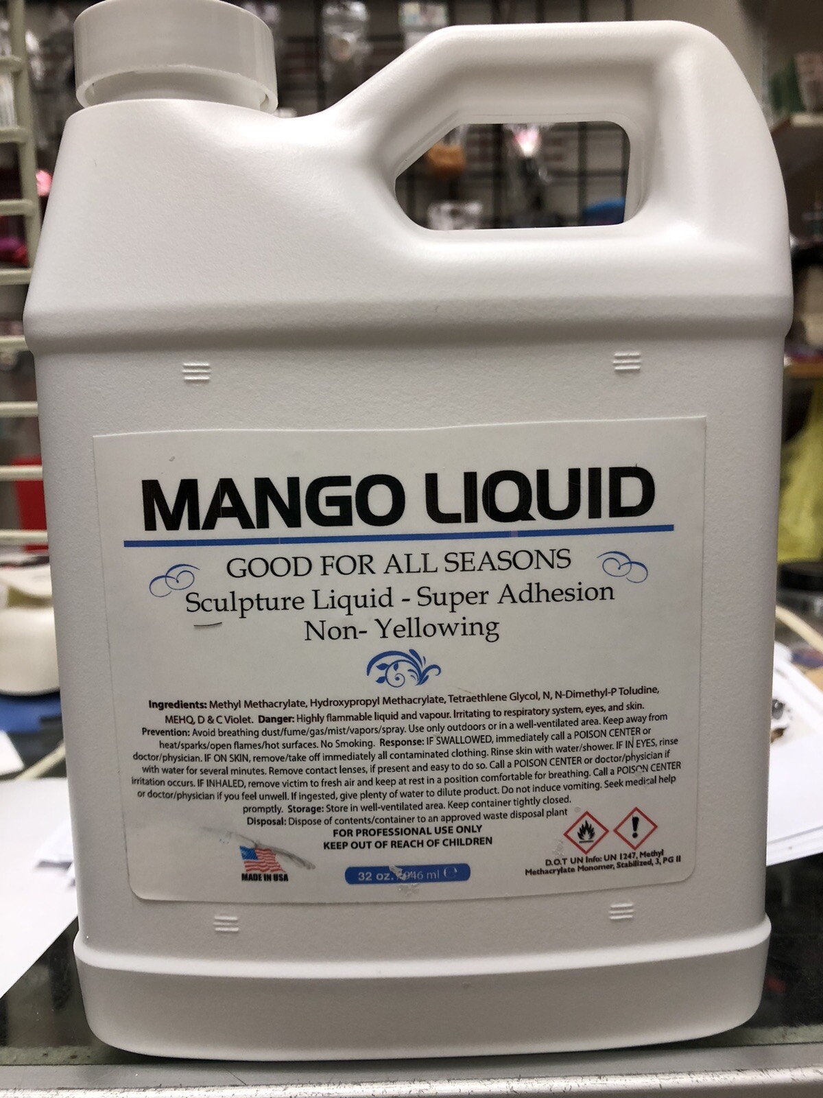 monomero para uñas con aroma a mango 1 litro de 32 oz