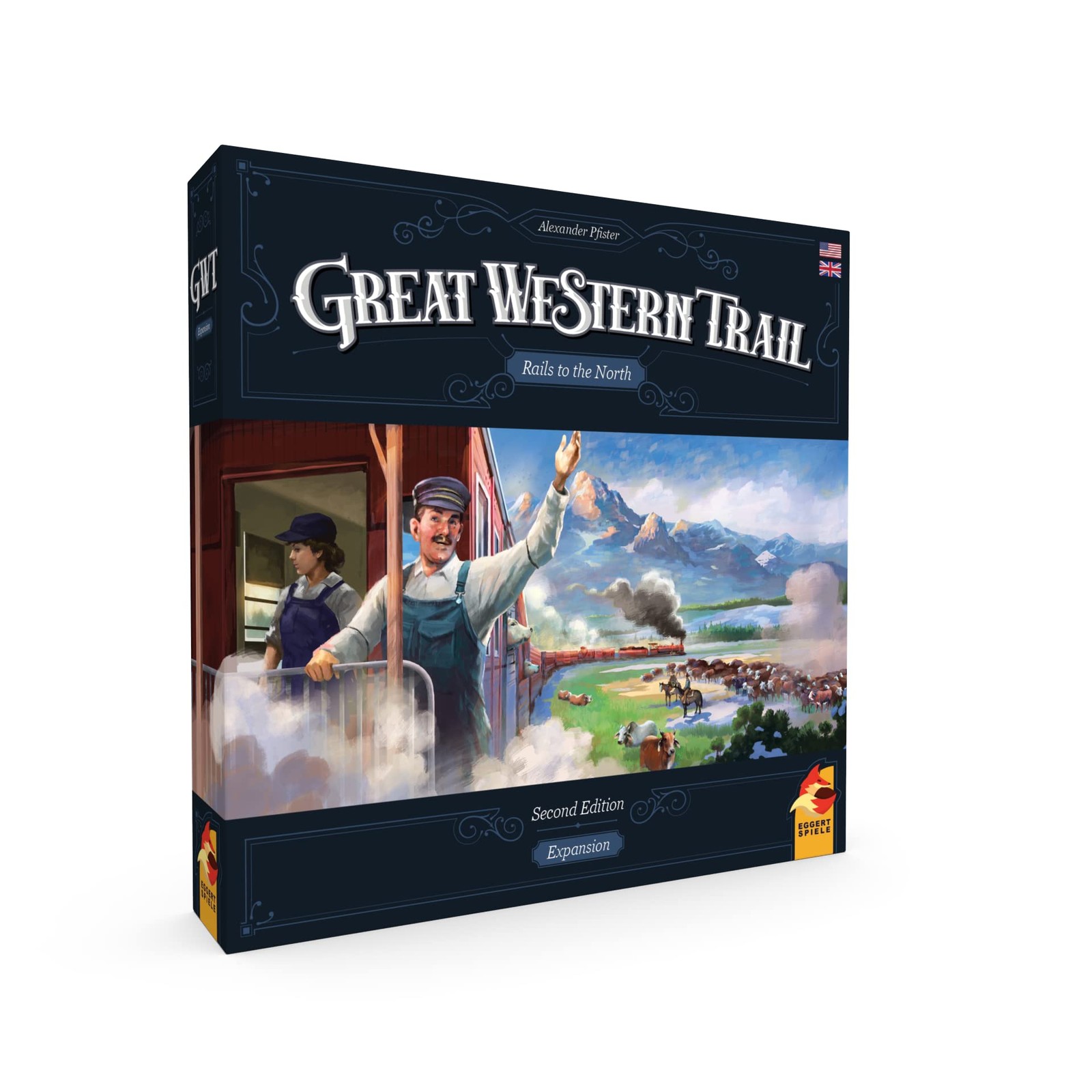 Great Western Trail 2nd Edition Rails to 11.7 x 1.9 x 0.1 inches, Multicolor