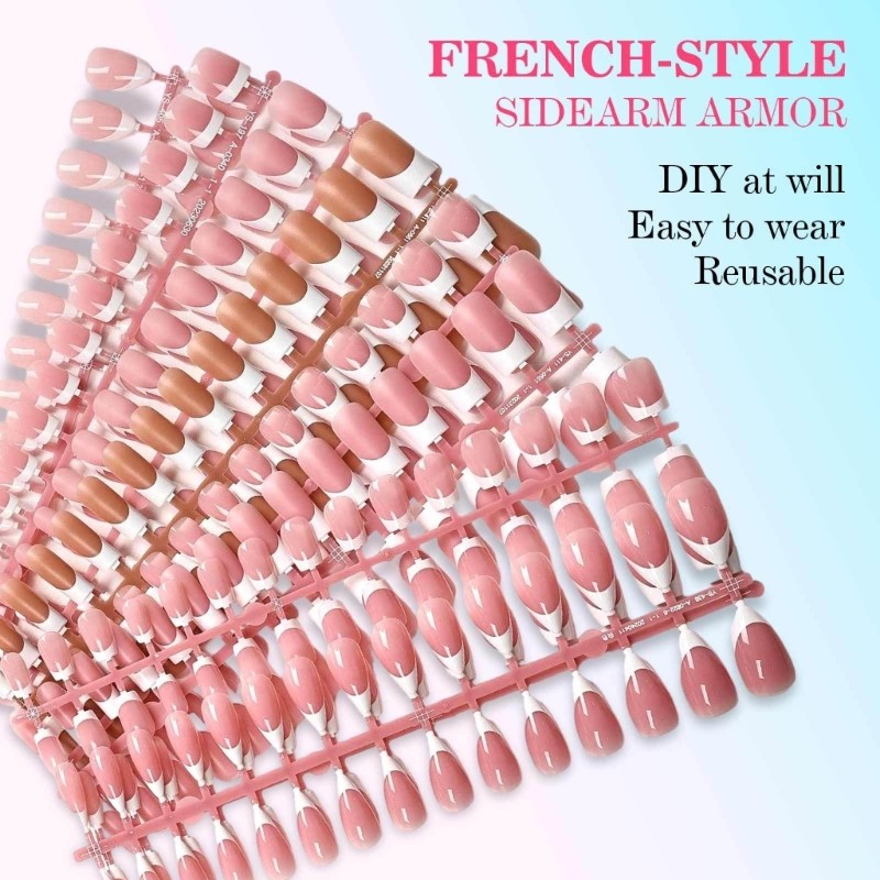 1Set Solid Color Fashion Nail for Women Easy Wear Highly Gloss Versatiled Types