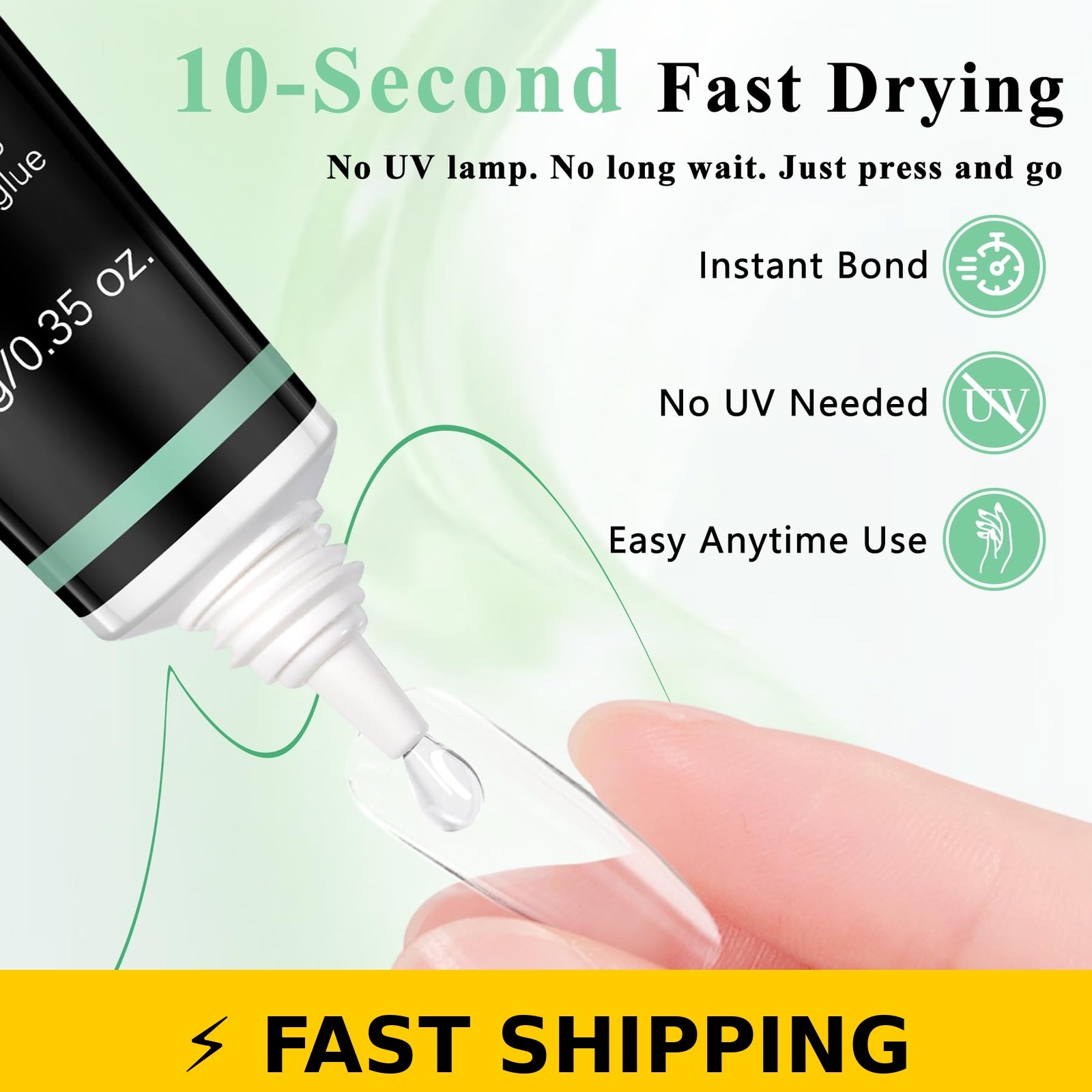 LEYKOSH Nail Glue for Press Ons – Fast-Drying 28+ Days