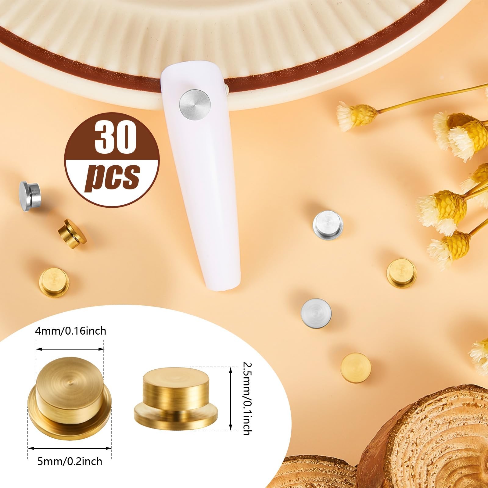 30 Pieces Spinning Nail Charms Nail Art Rotating Charm Bearing Art Tool Rings…
