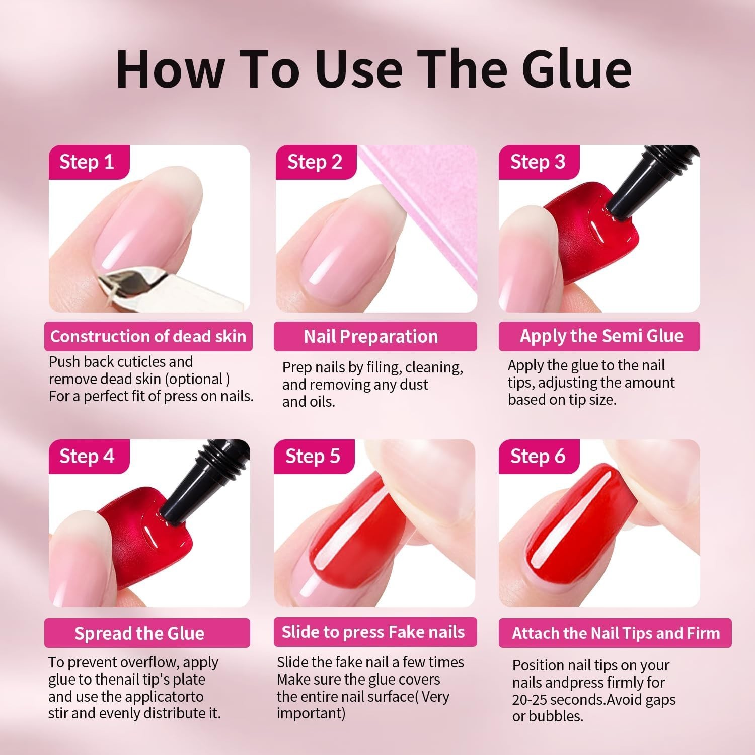Quick Dry Semi Solid Gel Nail Glue 10g with 10ml Remover, Super Strong, No UV…
