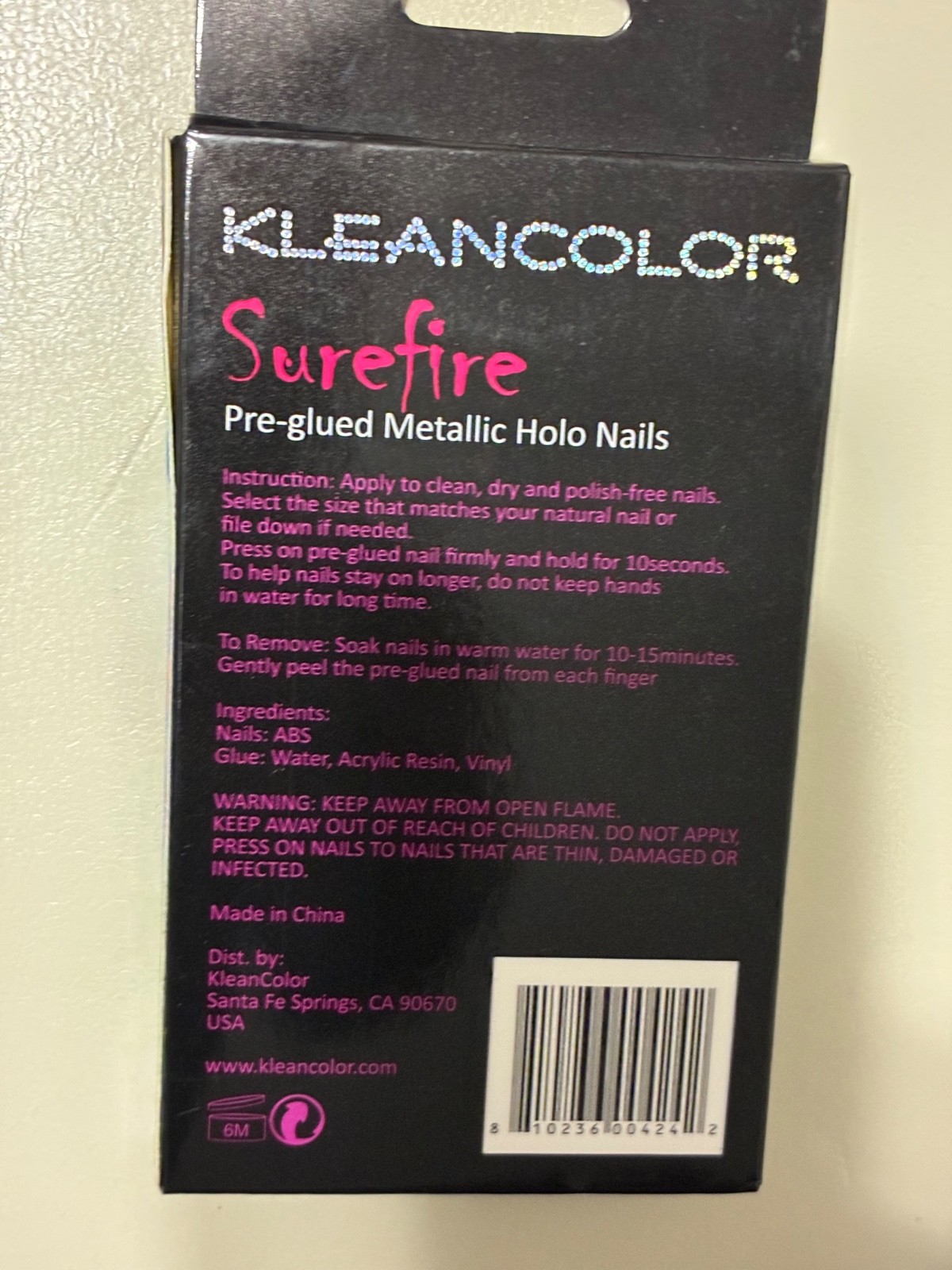 Surefire pre glued metallic holo nails