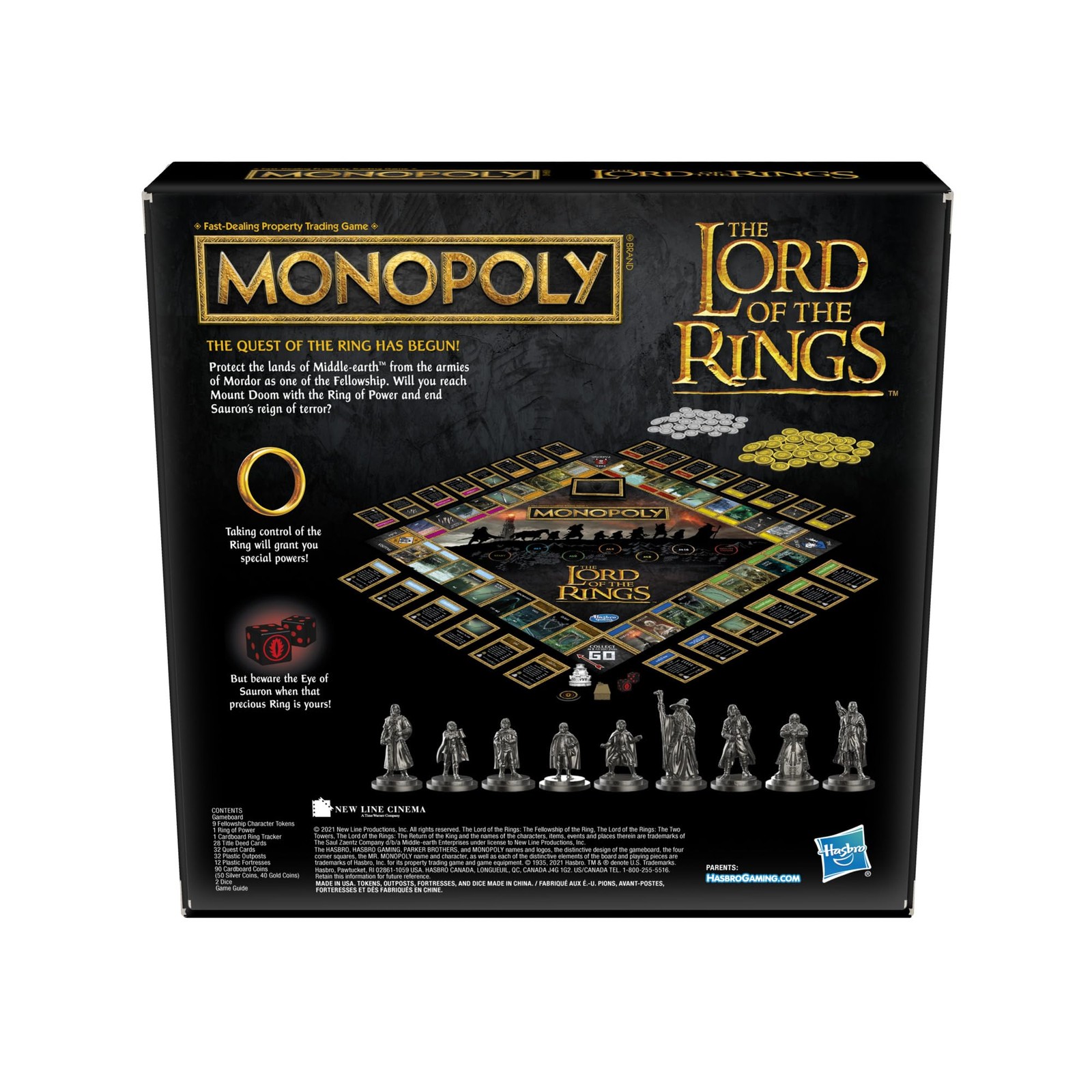 Hasbro Gaming Monopoly: The Small, Orange, Yellow, Red, Green, Blue, Purple