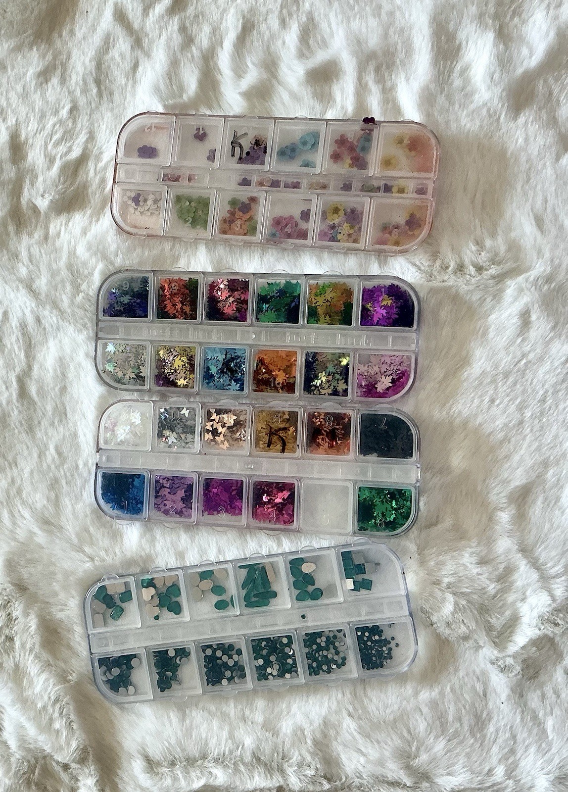 Multicolor 3D Nail Art Charms Set – Glitter, Rhinestones, Flowers, Animals