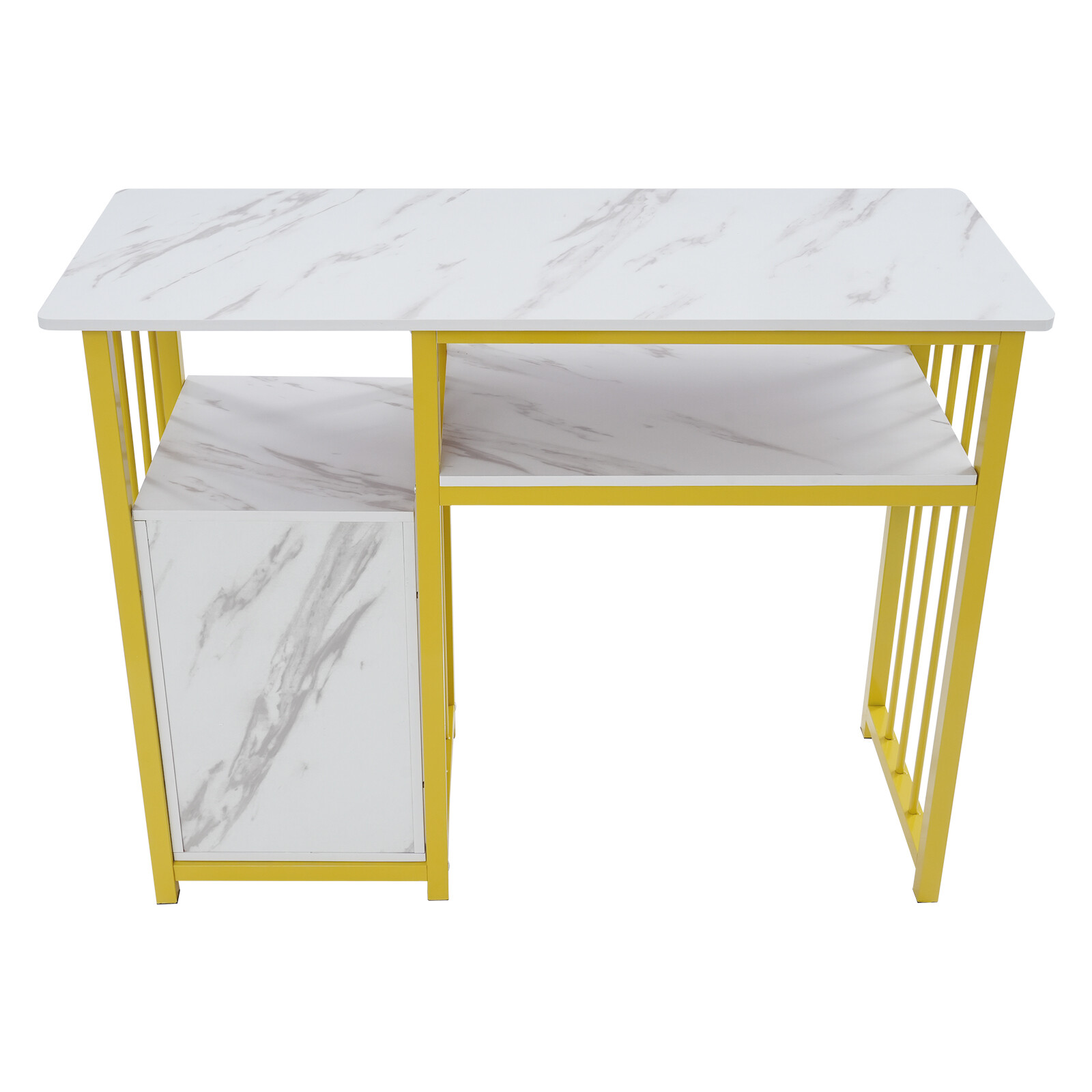 Marbling Texture Nail Desk Manicure Table Station Manicure Desk with 3 Drawers