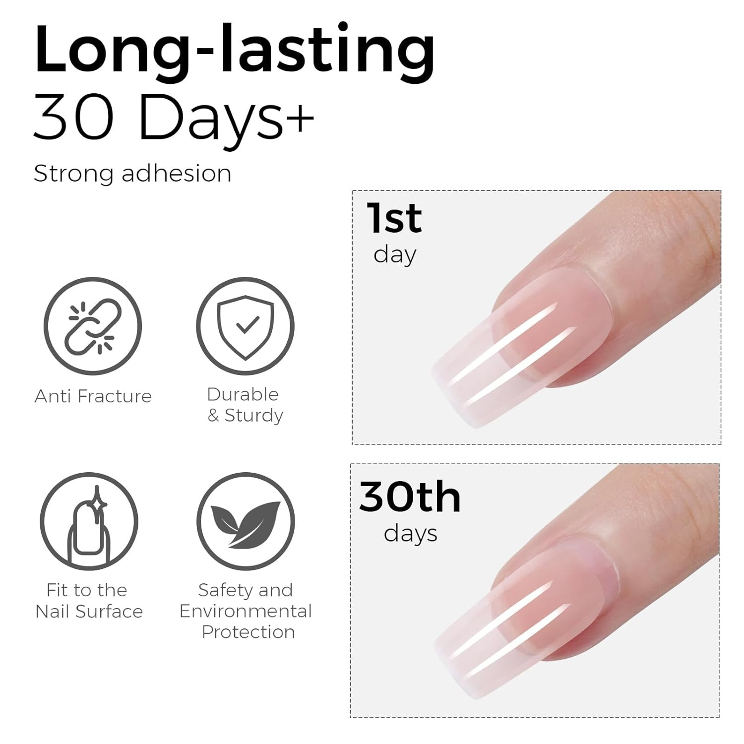 4 in 1 Nail Glue for Press Ons 30G Gel Nail Glue Strong for Acrylic Nails Lamp C