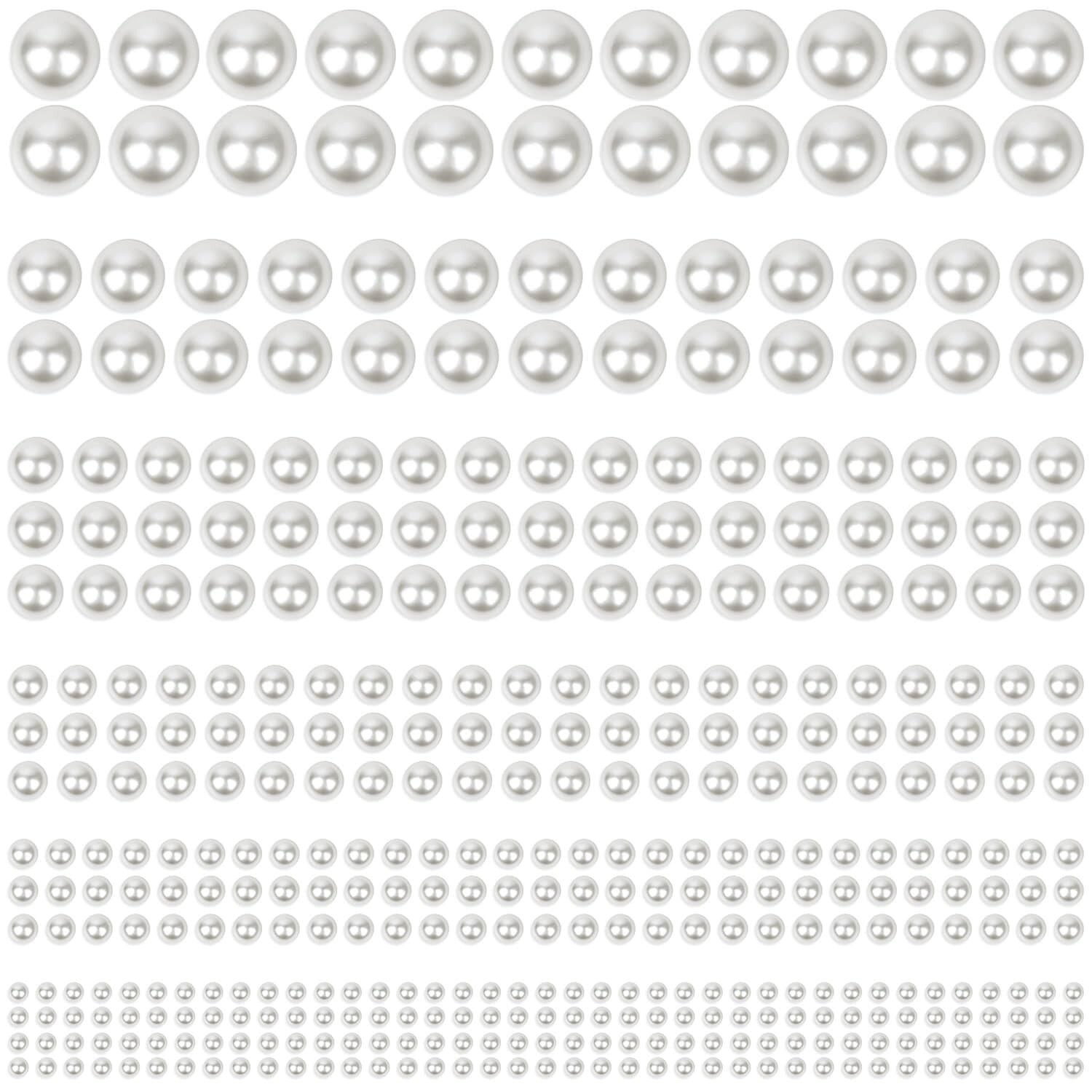 1980Pcs Self Adhesive Pearl Stickers, Shynek Hair Pearls Stick on Gems for Ha…