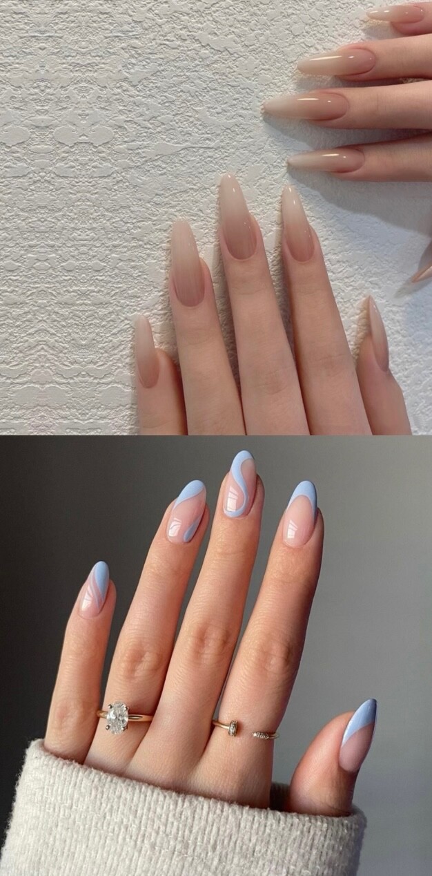 Brand New Press-on Nails with French Style, Natural Color for Casual Wear