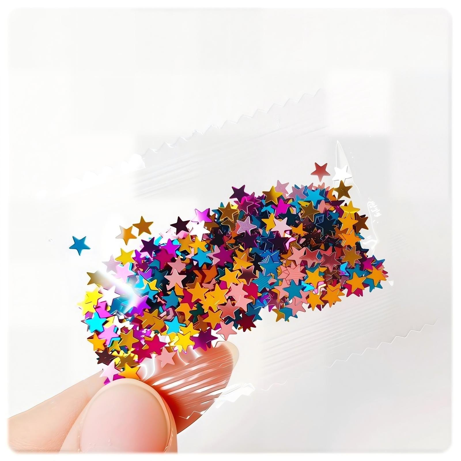 50Gram Mixed Color Metallic Star Sequins Loose Tiny 4mm Nail Art Scrapbook Craft