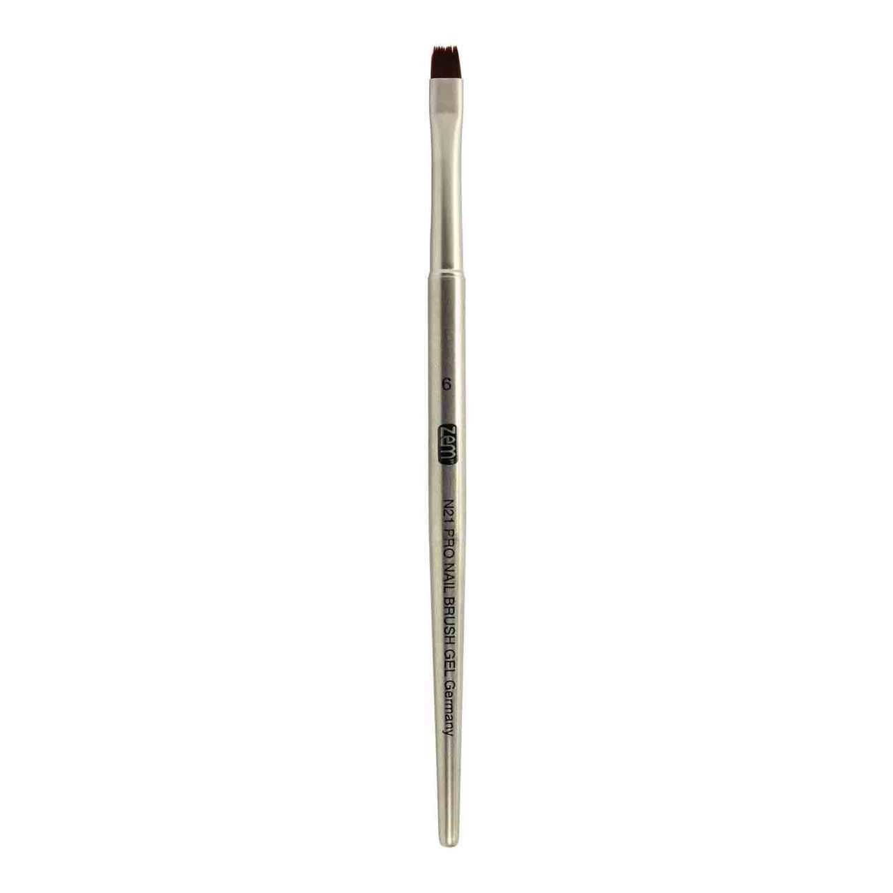 N21 PRO Gun Metal Flat #6 Gel Nail Brush