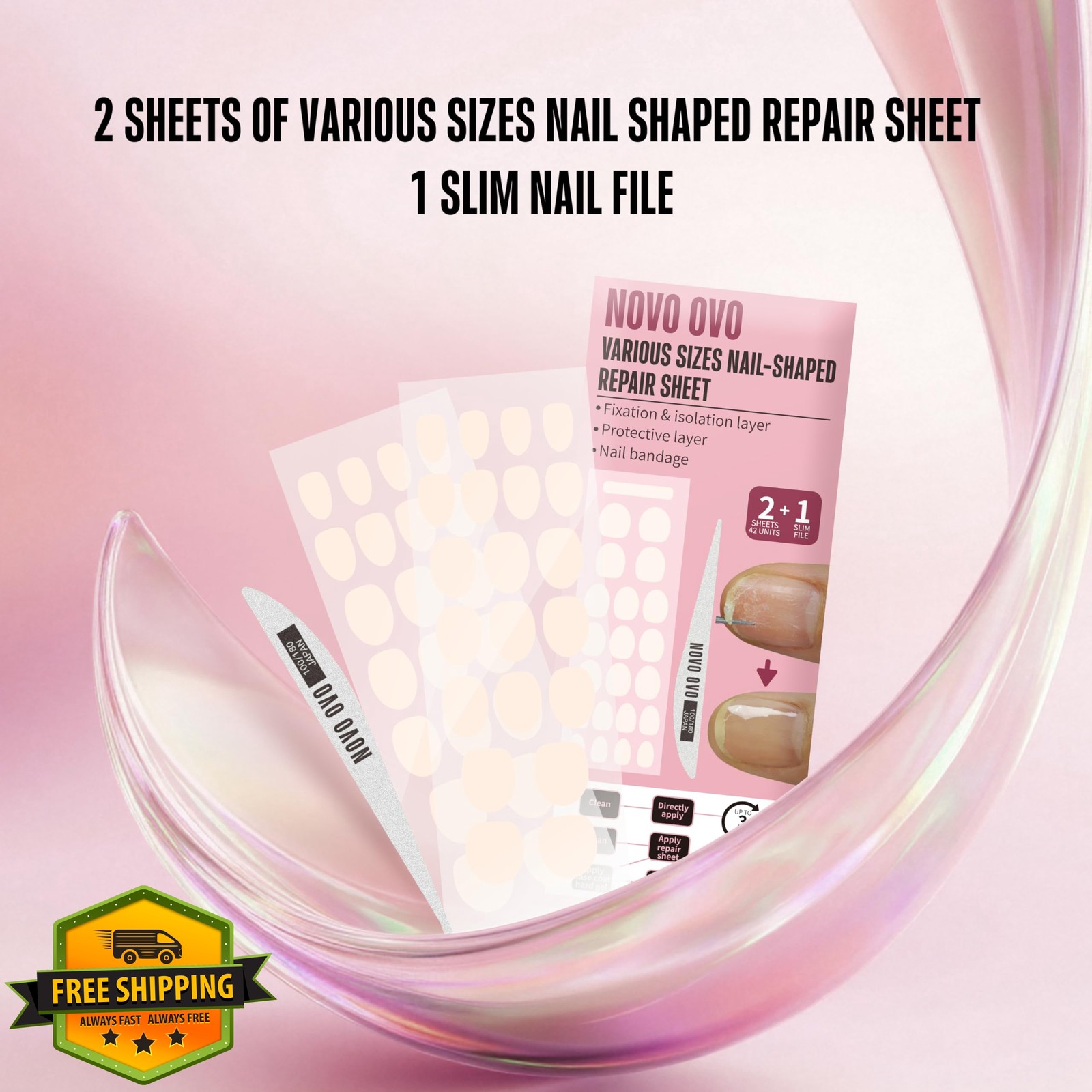 NOVO OVO Various Sizes nail repair sheets