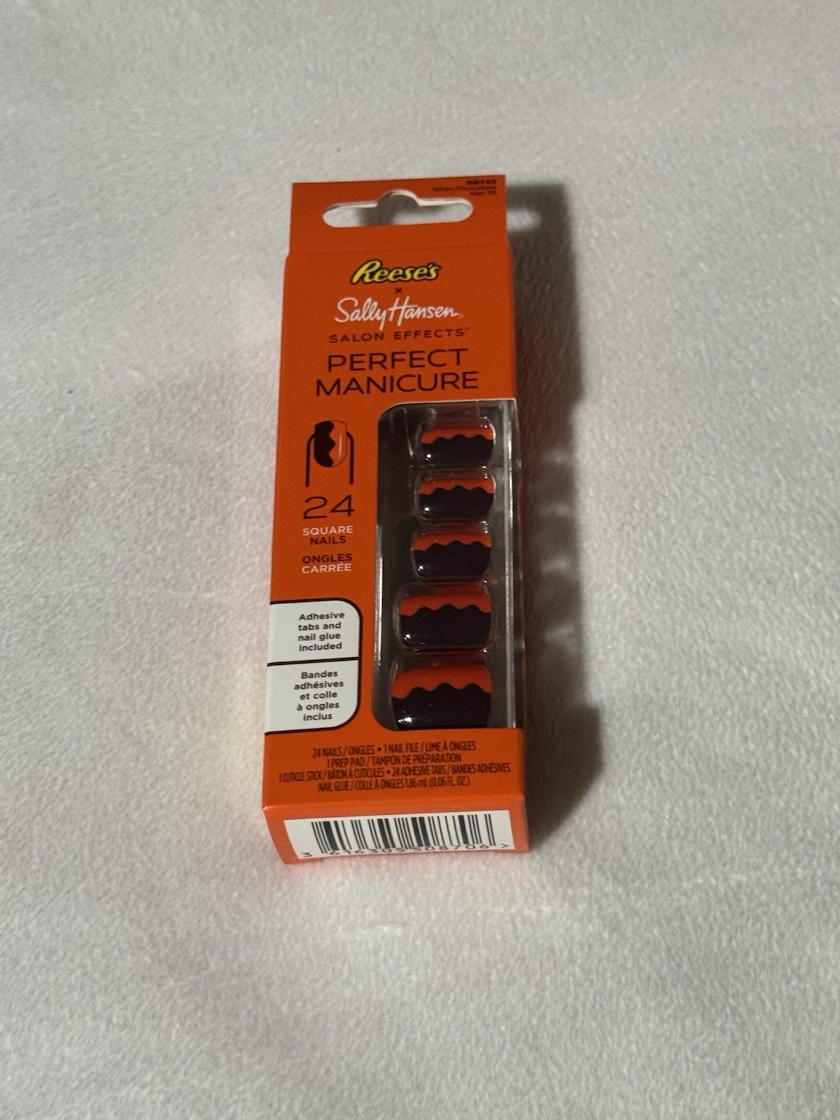 Sally Hansen X Reese’s Press On Nails Perfect Manicure Square 24ct Chocolate PB