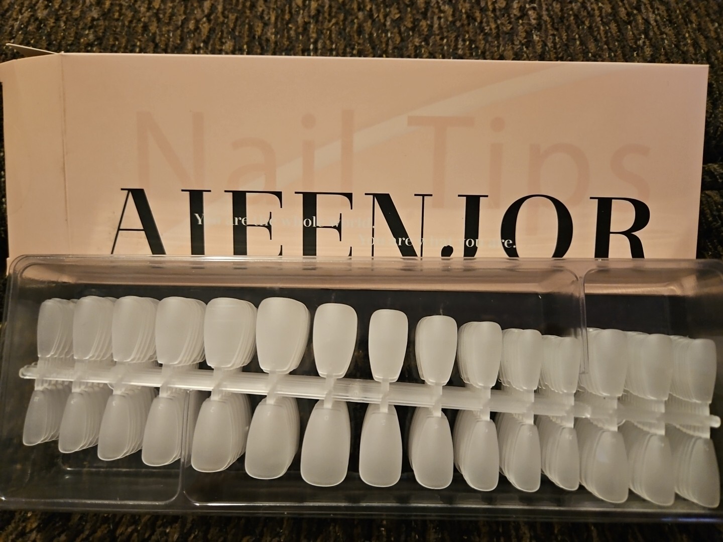 480PCS Short Coffin Nail Tips, Matte Fake Nails Round Oval , 15 Different