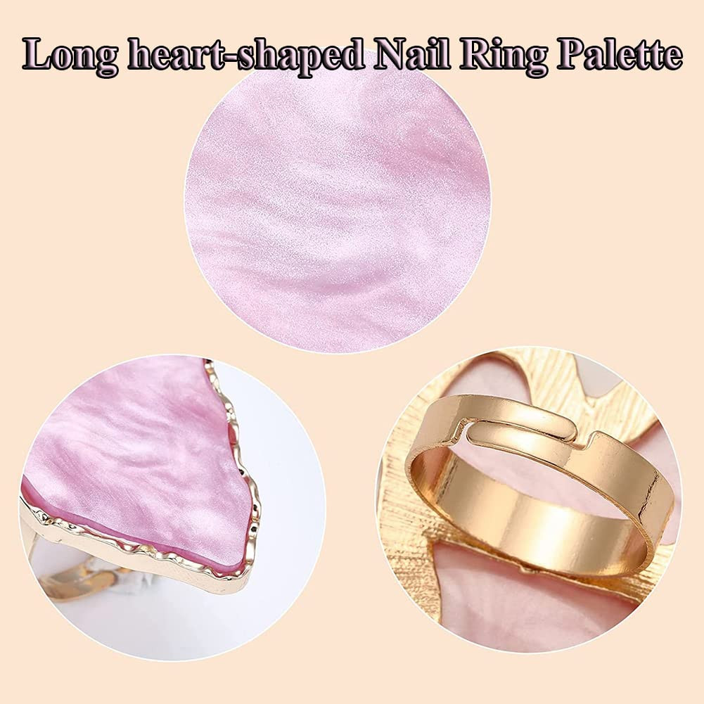 Adjustable Mini Nail Ring Tray, Resin Nail Art Gel Makeup Plate Palette, Ring Ge