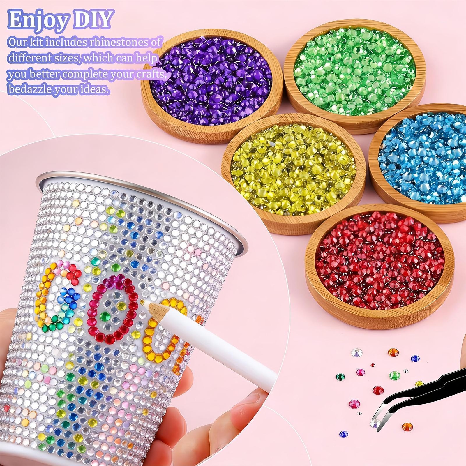 32500Pcs Rhinestones For Bedazzling, 3Mm Bedazzler Kit With Flatback Rhinestones