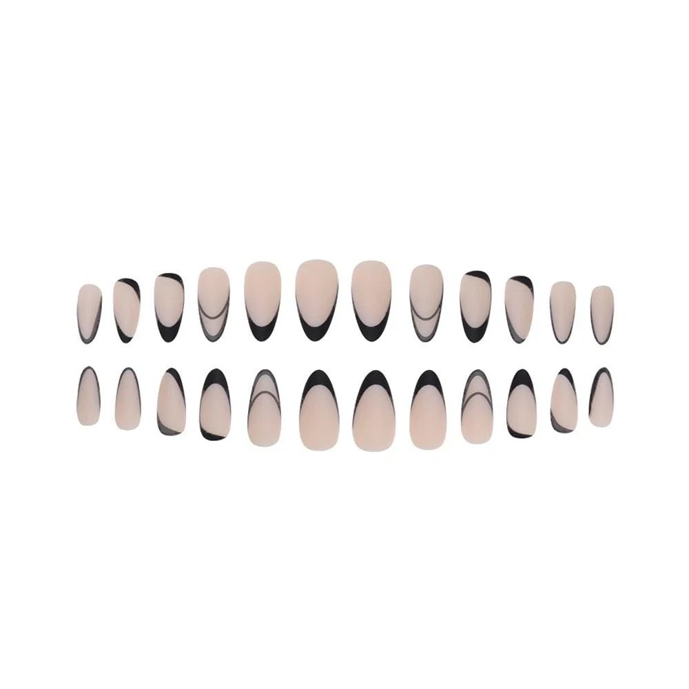 Secret Lives Reusable Artifical Fake False Press on Nails Translucent Matte 24