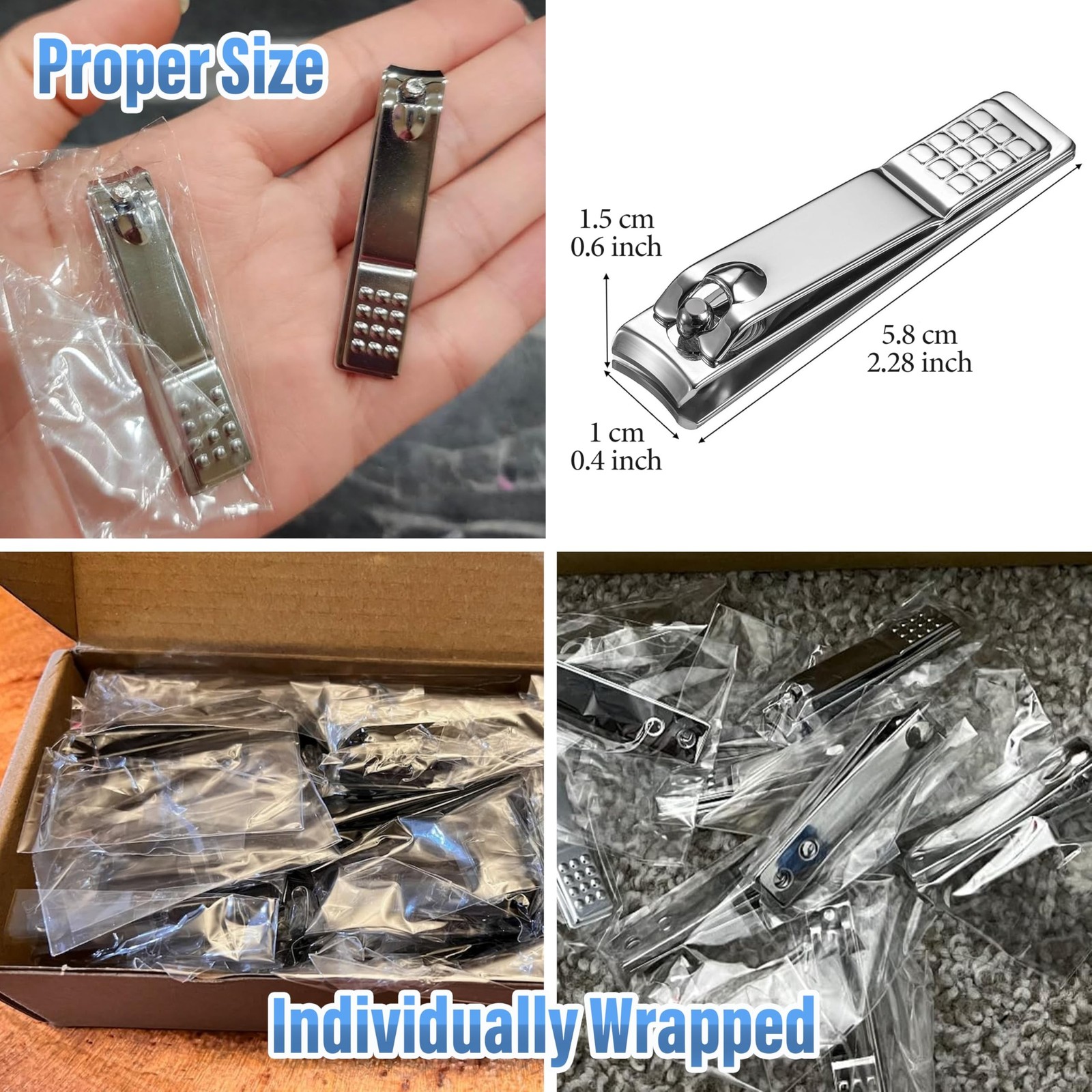 10-Pack Toenail Clippers Nail Clippers Bulk, Fingernail Toe Nail Clippers Pac…