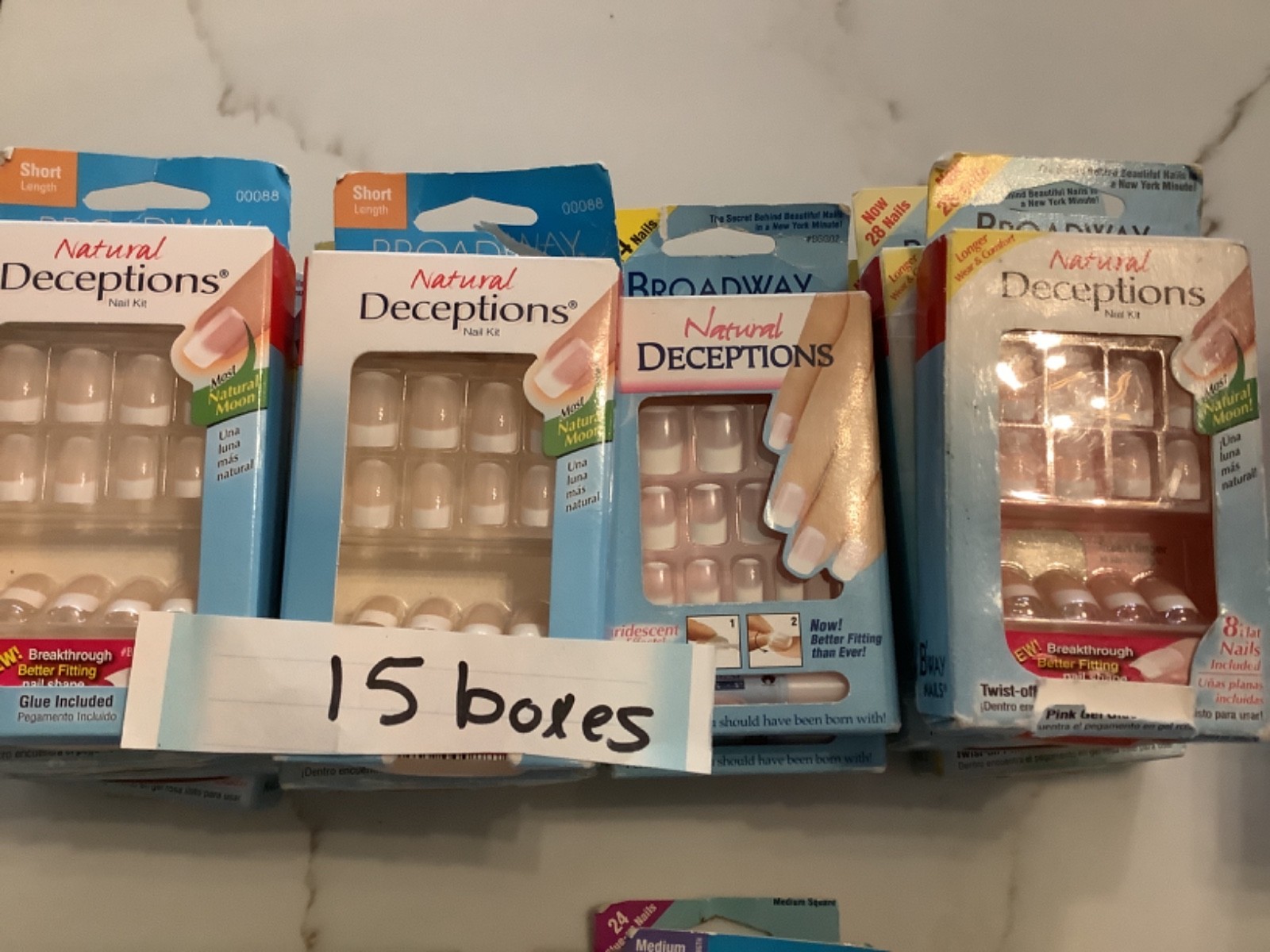 BROADWAY NAILS. lot of 63 boxes