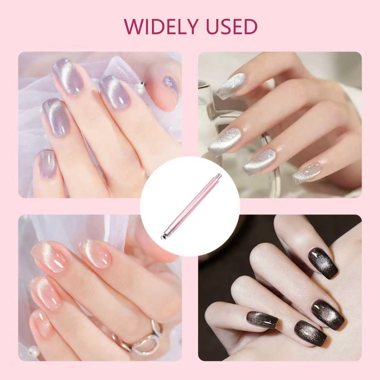 NIQZOPA 3-in-1 Cat Eye Magnet Nail Art Tool, Magnet for Cat Eye Gel Polish