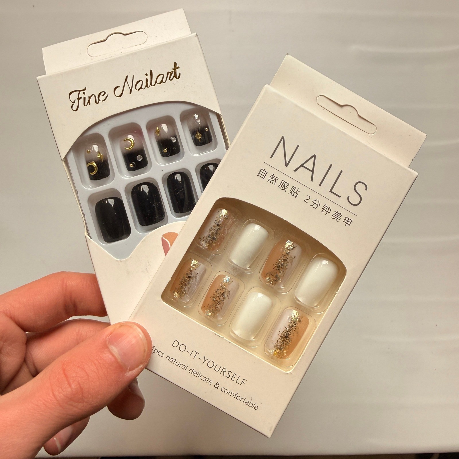 Lot of 10 Pack of 24 New False Press On Nails Assorted Designs and Colors №N34