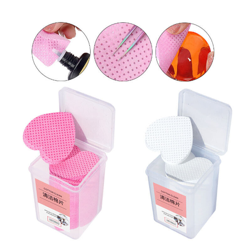 200pcs/box Lint Free Nail Wipes Cotton Pads Nail Polish Remover Cleaning Wipes