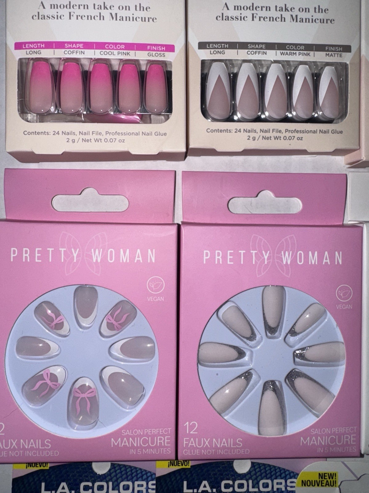 20 Packs Of Pre Designed Press-On Nails Over 300 Nails 5 Glue Tubes 4 Nail Files