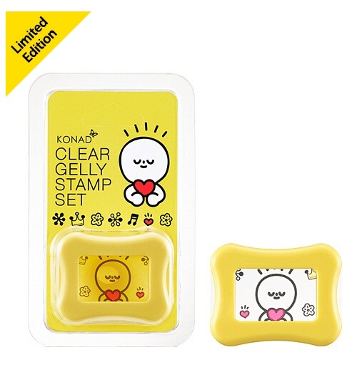 KONAD Stamping Nail Clear Jelly Silicone Marshmallow Stamper&Scraper Honeymoon