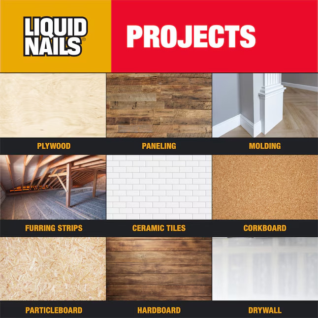 Liquid Nails Interior Projects Construction Adhesive Off-White, 10 oz