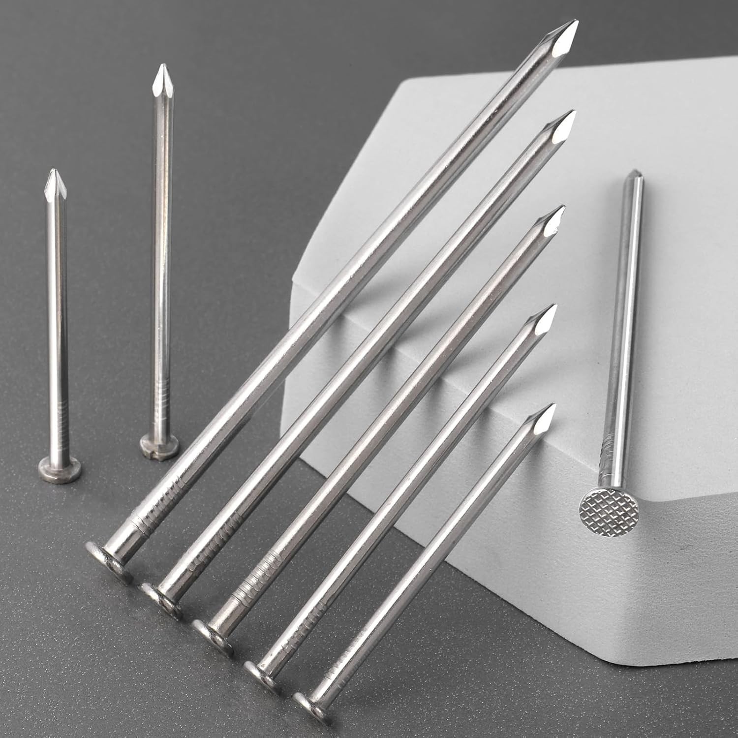 Versatile 420PCS Stainless Steel Nail Kit – Ideal for Hanging Pictures & Decor
