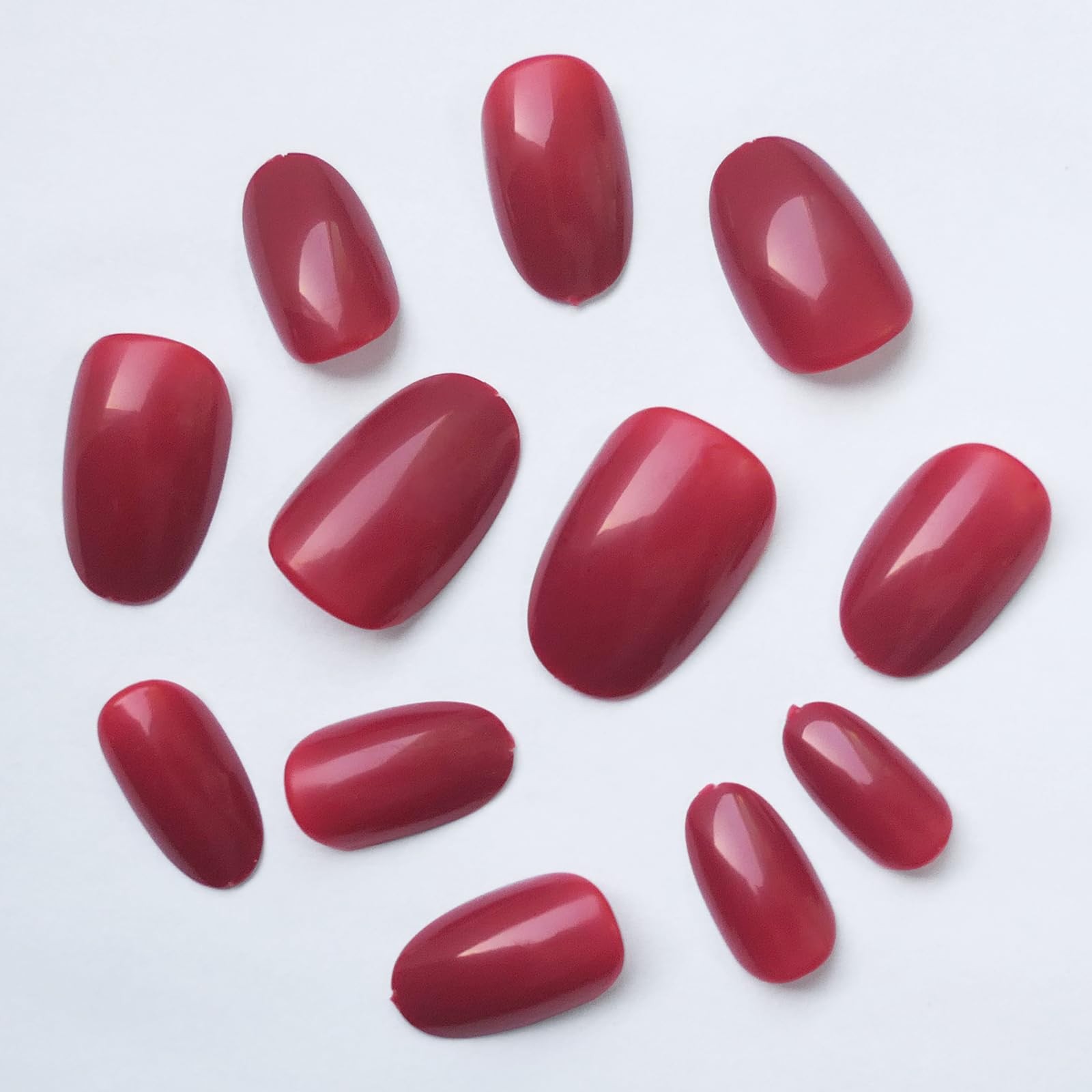 Short Press on Nails Almond Fake Nails, 240 Round Almond Press on Nail Short …