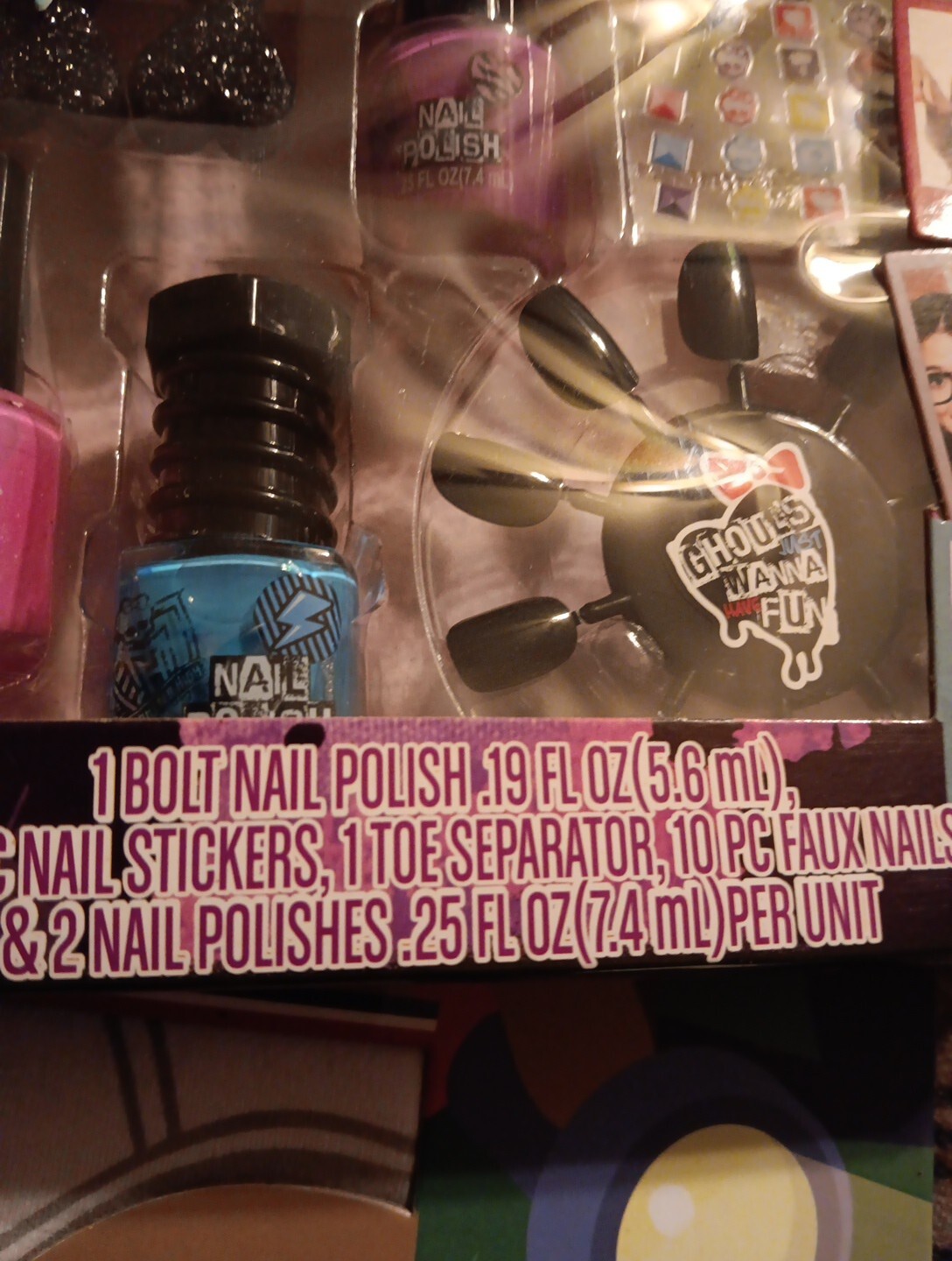Ghoulicious Monster High Nail Art Studio Kids Set 49 Pcs Nail Art Studio