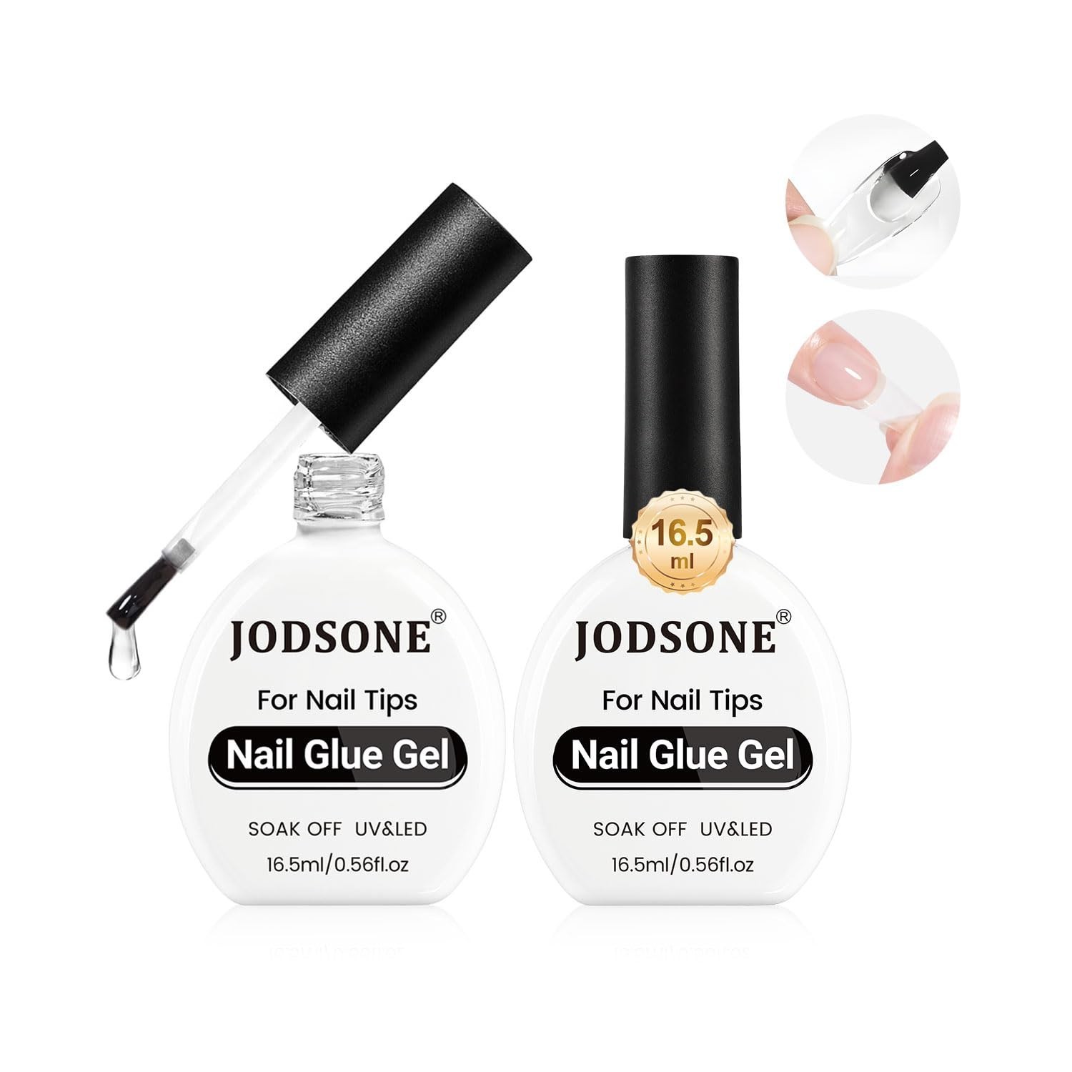 Long-Lasting Nail Glue Gel – 2 Pack for False Nails and Rhinestone Applications