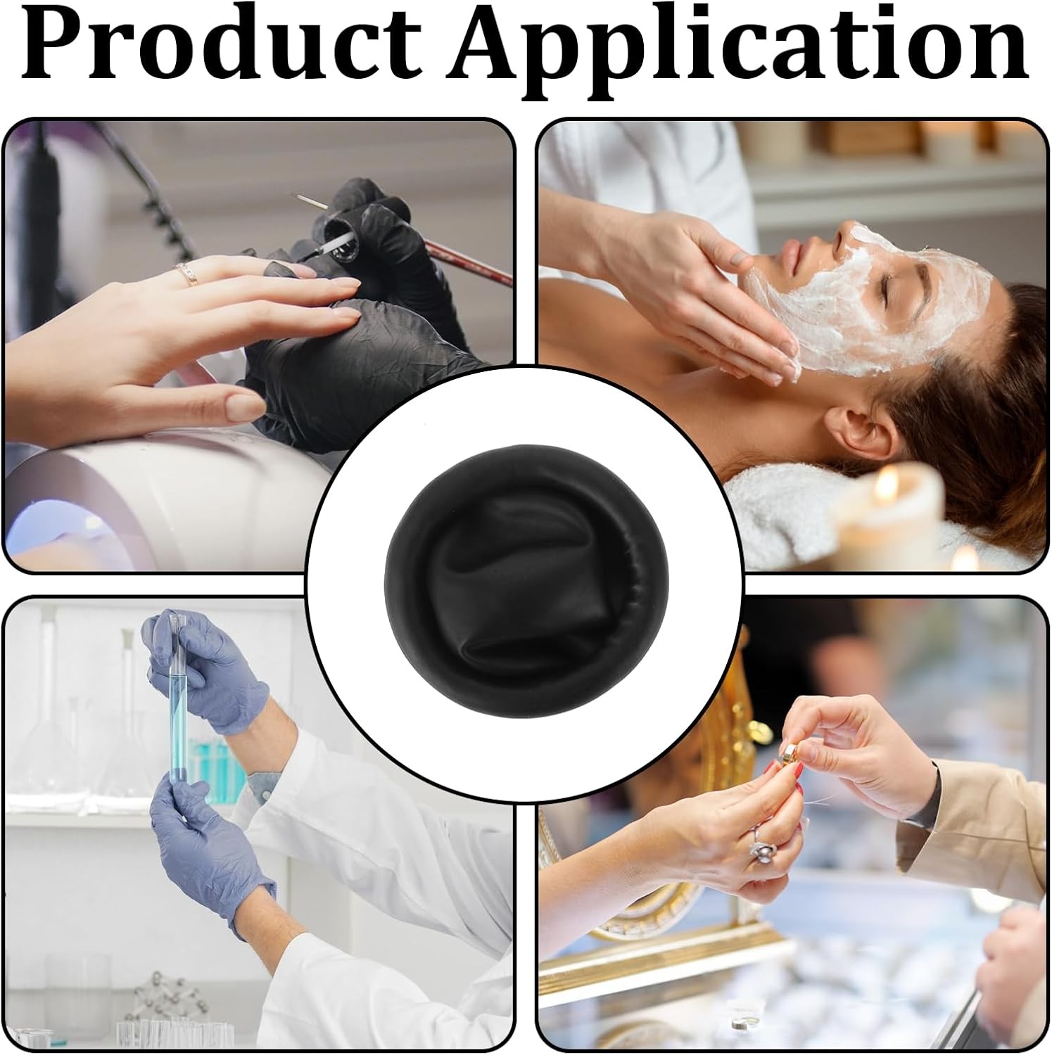 400 Pcs Black Finger Cots Large Finger Condoms Rubber Fingers Tip Covers Gloves